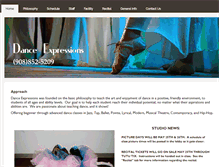 Tablet Screenshot of danceexpressionsstudio.net